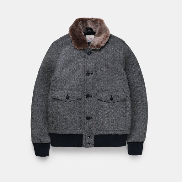 Dehen 1920 Winston Jacket Bomber Wool/Mouton Size Medium New with Tags - Picture 3 of 5